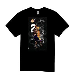 Black Graphic T-Shirt with Basketball Design Black Mamba